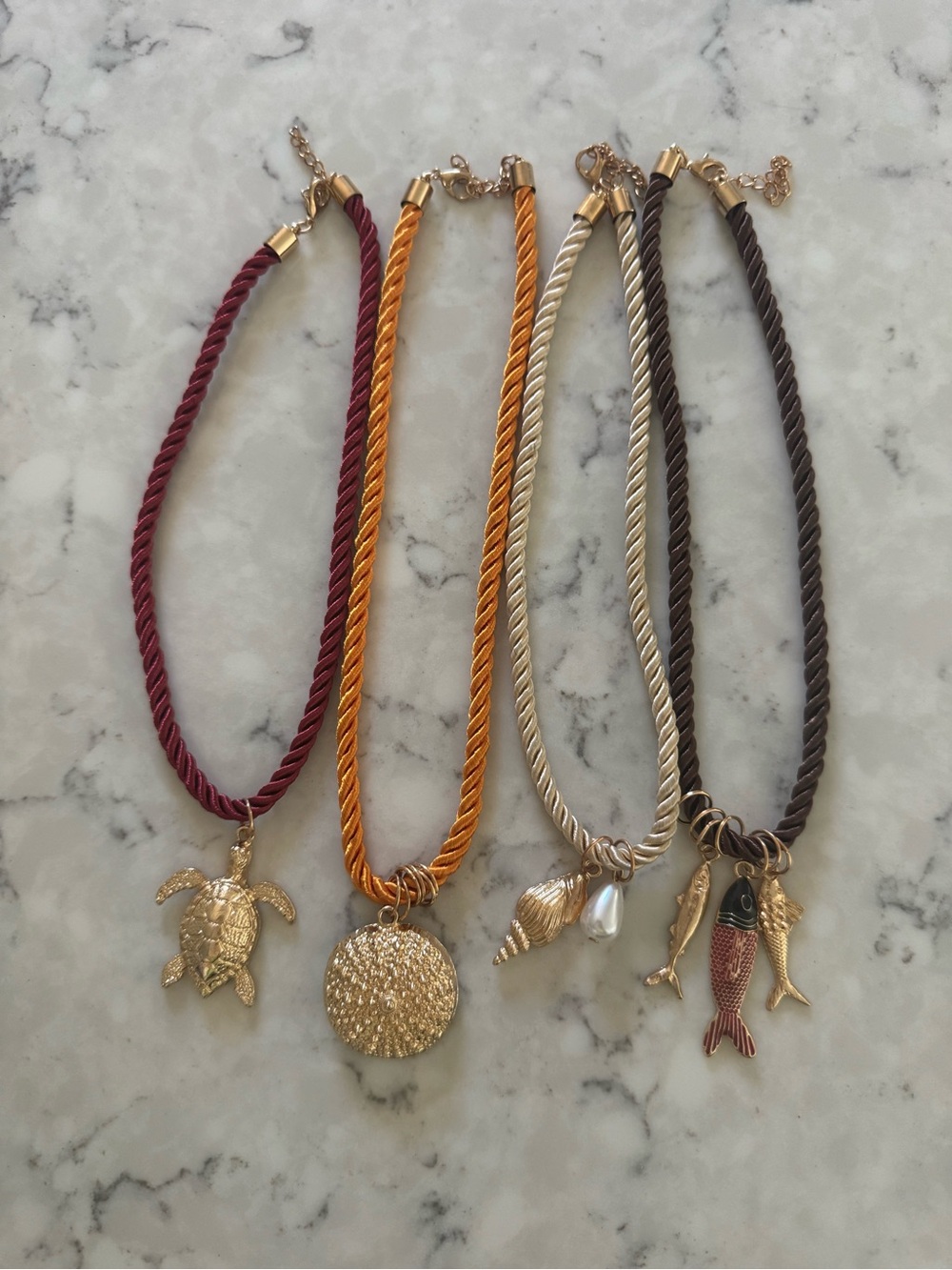 Mayamar 14k Gold Coastal Charm Rope Necklaces Set of 4